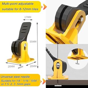 Kit d'entretoises réutilisables 1/8 pour carrelage, kit de 50 pièces pour ajustement réglable, composés de nivellement de carrelage de 8 à 12mm pour les hôpitaux - Product Image 5