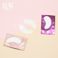 RISI Bantalan Mata Di Bawah Serat Bebas Lengket Gel Gel Eye Pad Vegan Sekali Pakai Hidrogel Bulu Mata Gel Patch