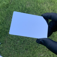 Cartes de visite vierges en acier inoxydable miroir, plusieurs couleurs, pour gravure, cadeaux promotionnels, cartes VIP de club