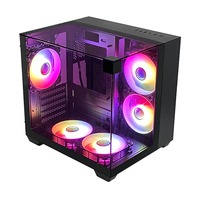 Pcooling Plein Acrylique Fenêtre Côté Atx Cas Ventilateur Refroidissement Armoire D'ordinateur Alimentation Cas D'ordinateur Tours