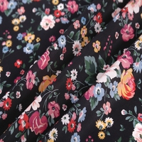 Tissu floral imprimé numérique léger et respirant en coton 100 % tissé sur mesure pour chemises, robes et literie pour filles et garçons