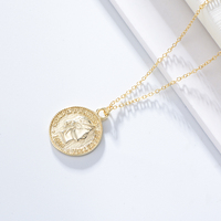 Collares de Plata de Ley 925 con Moneda Redonda Retro de la Confederación Helvética de Suiza de 1988