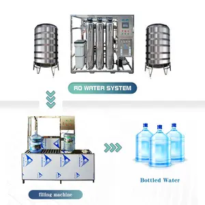 Mineral Water Plant Machine Automatic Reverse Osmosis Water Treatment Equipment RO Filter Plant Mineral Water Making Machine