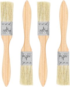 Brosse en poils de sanglier en acier inoxydable résistant à la chaleur avec manche en bois réglable pour la cuisson et le barbecue - Product Image 1