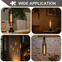 Ampoule à filament LED TT80 7W E26 E27 en verre fumé, lumière chaude 2200K 400LM, lampe rétro pour café, hôtel, restaurant, CE UL FCC, directement de l'usine