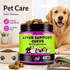 Oimmal Suplementos Masticables <span class=keywords><strong>para</strong></span> la Desintoxicación del Hígado con Cardo Mariano y Cúrcuma <span class=keywords><strong>para</strong></span> <span class=keywords><strong>Perros</strong></span>, 150 Unidades, Salud Digestiva, Precio al por Mayor, Suplementos Alimenticios <span class=keywords><strong>para</strong></span> Mascotas - Product Image 1