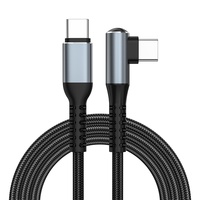 100W PD Winkel-USB-Typ-C 0,5m 1,2m 2m Verlängerungskabel 90-Grad-Nylon-Ladekabel für Handy-Zubehör Powerbank