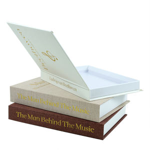 Goldlogo Moderner minimalisti scher Stil Öffnungs bare magnetische Dekoration Home Dekorative Bücher Dekorative Leinen-Kunst bücher - Product Image 6