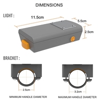 Lampe de gril de barbecue LED haute puissance rechargeable USB-C pour poignée de gril, capteur de mouvement rotatif, allumage et arrêt automatiques