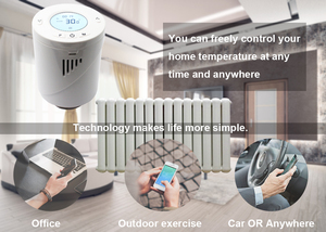 <span class=keywords><strong>Vanne</strong></span> <span class=keywords><strong>thermostatique</strong></span> intelligente sans fil WiFi moderne Telin AT46 avec Zigbee TRV - Product Image 3