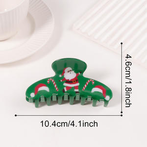 Pince à cheveux de Noël à l'herbe à chat avec flocon de neige et pince requin – Adorables accessoires de cheveux de vacances pour femmes - Product Image 3