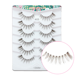 Pestañas Postizas Abestyou Marrón, Imitación de Visón, Hechas a Mano, Banda Transparente Invisible, Naturales, Suaves, Reutilizables, Extensión de Pestañas - Product Image 2