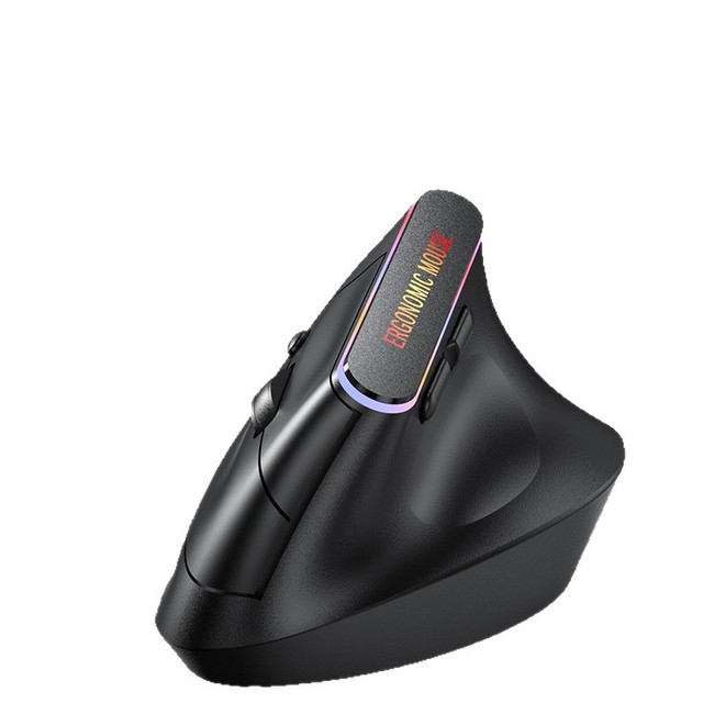 Vertical Ergonomic Mouse 2.4Ghz Wireless BT Rechargeable Silent Wrist Pain Relief Mouse for Laptop Desktop Office Working