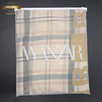Sacs en plastique dégradables personnalisés avec fermeture éclair, sacs en polyéthylène mat pour vêtements, impression de logo d'usine GRS, emballage de vêtements