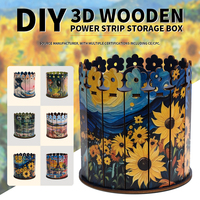 Barils de rangement en MDF faits à la main - Couleur et logo personnalisables, impression UV, décoration intérieure et cadeaux, décoration de table unique