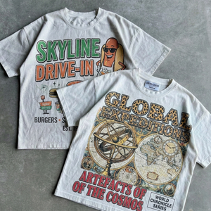 Camisetas Gráficas para Hombre al por Mayor, con Logotipo Personalizado, 260GSM, Algodón, Estilo Vintage, Streetwear, Proveedor de Bajo Costo - Product Image 1