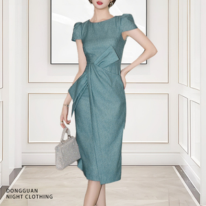 green emerald velvet dress Formal Dress: 27745. Long, Off The Shoulder, Straight main image 1