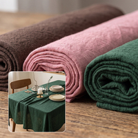 Tissu tissé 100 % coton naturel de haute qualité, couleur unie, pour robe, tablier, housse de coussin, commande en gros