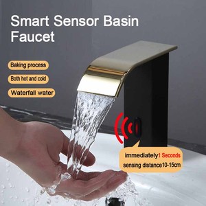 ステンレス製自動センサー洗面台蛇口赤外線センサー冷水温水蛇口ミキサーシンクタップスマート蛇口 - Product Image 2