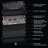 Clavier DK75 à échange de touches à chaud, batterie 4000 mAh, anti-ghosting complet pour PC, esports, saisie et usage quotidien