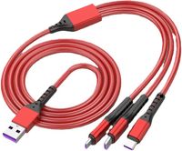 Câble de charge rapide 3-en-1 en nylon tressé 3.0 Micro-USB 8 broches Type C, plusieurs tailles disponibles pour une charge rapide et pratique