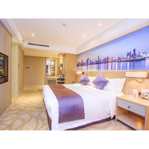 5 Star Luxury Hotel Bedroom Set Factory Wholesale Price Modern Commercial Furniture Wooden Bed Frame with Headboard Nightstands - Product Image 1