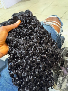 Top Quality Raw Indian Curly Hair 100% Unprocessed Virgin Raw Indian Curly Hair for Wholesale Burmese Curly Hair - Product Image 6