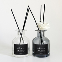 Pot d'aromathérapie en verre conteneur vide diffuseur d'arôme bouteille avec bouchons et boîte bâtons parfum luxe