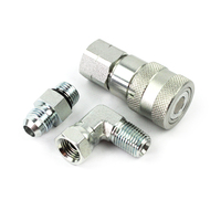 Raccords hydrauliques coudés à 90 degrés résistants à la corrosion, JIC mâle ou NPT mâle, JIC vers SAE/ORB, à déconnexion rapide, OEM et personnalisés ISO