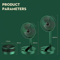 Prix d'usine en stock prêt Ventilateur debout de charge USB pliable portable Ventilateur de bureau à 1 niveau réglable en hauteur Trois pour voiture