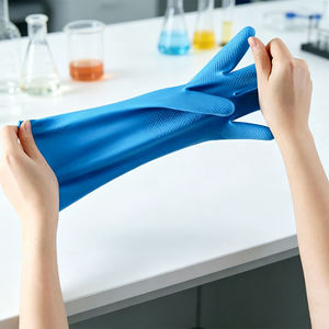 Gants en latex antidérapants réutilisables, imperméables, pour le nettoyage ménager, la vaisselle, la manipulation des aliments - Product Image 3