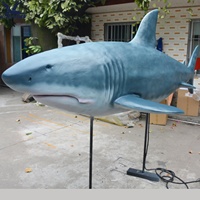 Modèle de requin animatronique 3D en acier et silicone, animal marin mécanique pour centres commerciaux intérieurs/extérieurs, parcs d'aventure, espaces publics