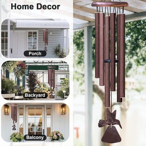 Campanas de Viento Personalizadas al por Mayor con Diseño de Colibrí, Recuerdo para Exteriores, Decoración Moderna con Tubos de Aluminio - Product Image 5