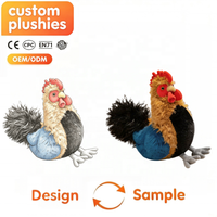 Peluche personnalisée de poulet de ferme, coq, poule, dinde en peluche, jouet doux, OEM ODM, vente en gros, décoration pour ferme, restaurant, cadeaux