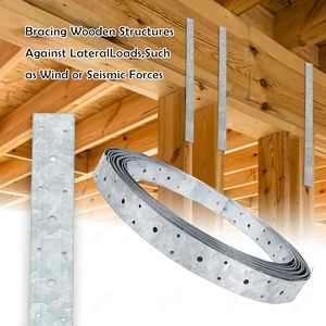 Supporto per Travi in Acciaio Zincato <span class=keywords><strong>ad</strong></span> Alta Efficienza, Cinghia Perforata, Supporto per Legature Larghe, Facile da Assemblare - Product Image 2