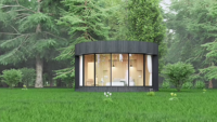 Tente d'hôtel ronde Safari imperméable et de luxe en bois massif préfabriqué pour les familles Airbnb