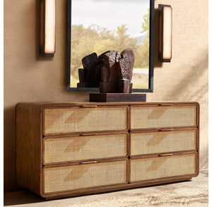 Commode à 6 tiroirs en bois recyclé de style moderne personnalisable pour salon - Product Image 4