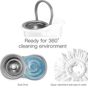 Nouvelle Serpillière Multifonctionnelle 2025 avec Seau et Conception Rotative pour un Nettoyage Efficace des Taches - Product Image 2