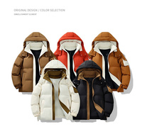 Veste en duvet unisexe, style classique, capuche amovible, logo personnalisable