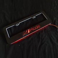 Lumière LED néon 12V pour cadre de plaque d'immatriculation de voiture, support universel pour cadre de plaque d'immatriculation avant et arrière