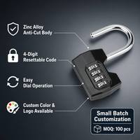 Cadenas à combinaison étanche et poli avec alarme sonore et mot de passe pour une protection antivol
