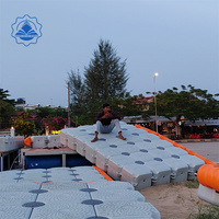 Bloques modulares de dique flotante HDPE para suministros marinos