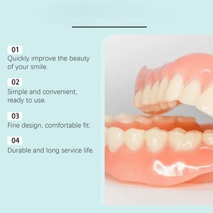 Prothèses dentaires temporaires Oralhoe : Couvre-dents complets (supérieur et inférieur) pour un sourire parfait, en matériaux confortables - Product Image 4