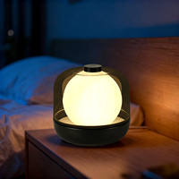 Lampe de table de luxe à boule lumineuse, abat-jour transparent, LED, alimentée par courant continu, écologique, RGB, variateur tactile, décoration d'intérieur