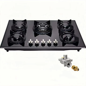 5 Burner 860Mm Thêm Kính Lớn Đung Với Cân Bằng Nhiệt Sắt Pan Bếp Gas Bếp - Product Image 1