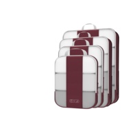 Ensemble de 10 cubes de compression à fermeture éclair personnalisés pour la mode, sacs organisateurs de bagages extensibles et imperméables pour le voyage, marque privée