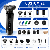 Rasoir électrique portable MS-308 certifié par l'usine, 5-en-1, sans fil, longue durée, sûr, rechargeable et étanche pour hommes