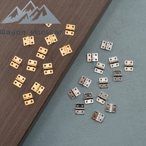 Wayon新款中式五金2部分超微型全黄铜工艺品小铰链小尺寸10 * 8毫米 - Product Image 1