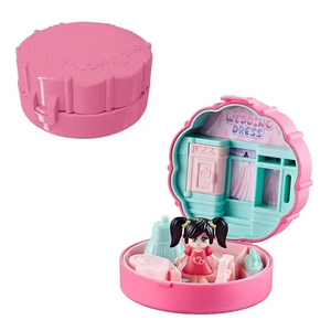Maison de poupée miniature pour jeu d'imitation, jouet de simulation avec meubles en plastique, décor et accessoires surprise pour enfants, cadeau pour jeu à la maison - Product Image 1
