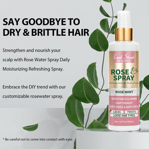 Su misura bassa MOQ 100% naturale acqua di Rose nebbia Anti crespo nutriente lisciante capelli rosa Spray siero per capelli per treccia - Product Image 4